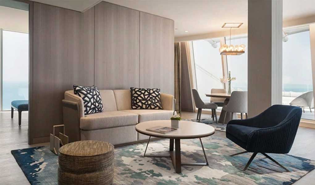 Habitación en el hotel de lujo Dubái