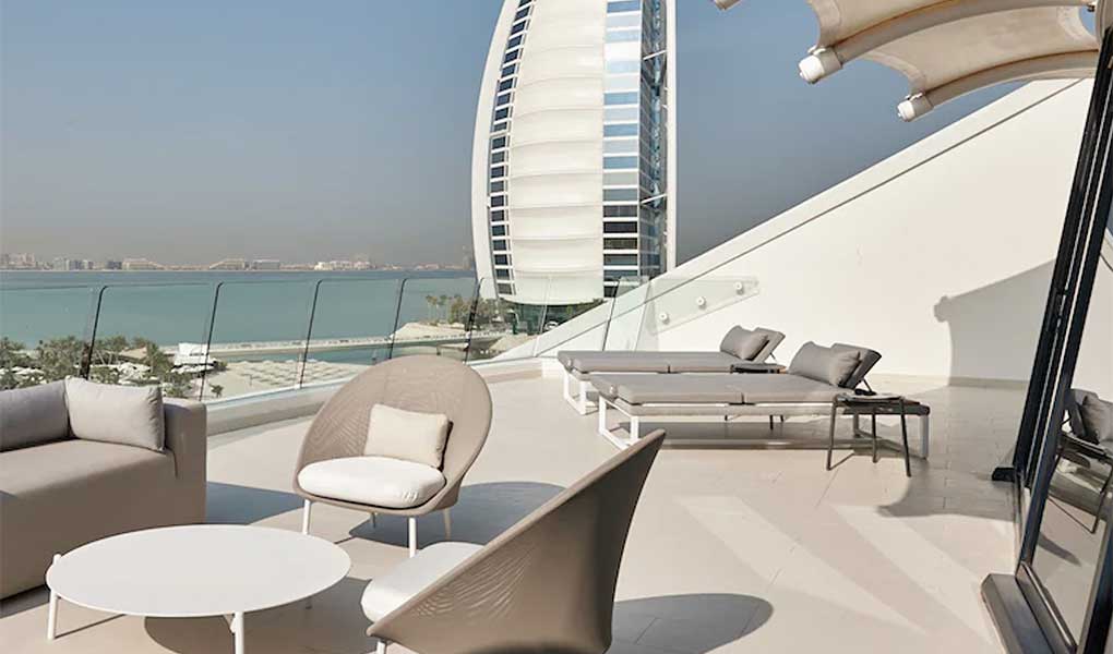 Terraza de la habitación del hotel Jumeirah Beach
