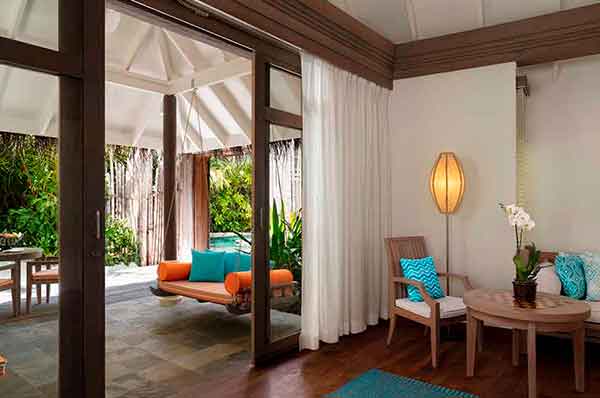 Decoracion de la beach villa Maldivas