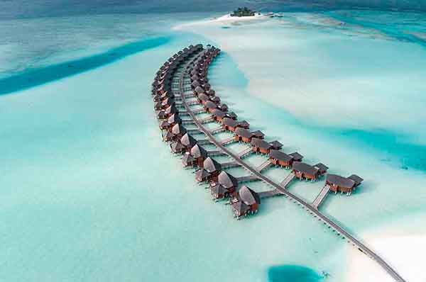 Villas sobre el agua Anantara Dhigu en Maldivas