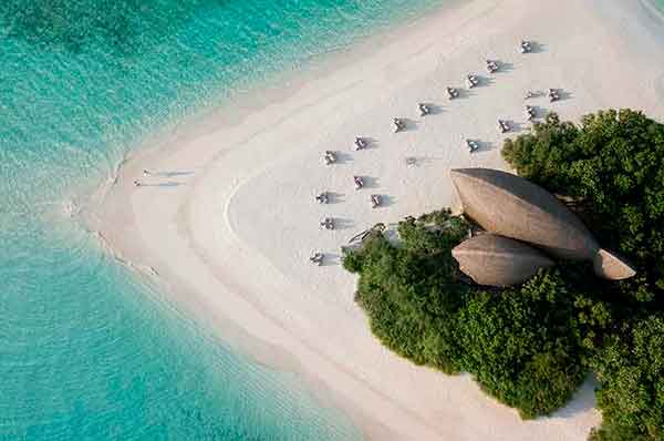 Hotel Dhigali en Maldivas vistas aéreas del atolón