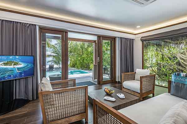 Zonas comunes con vista a los jardines