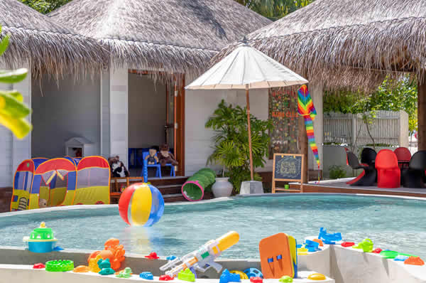 Zonas comunes para familias en Maldivas